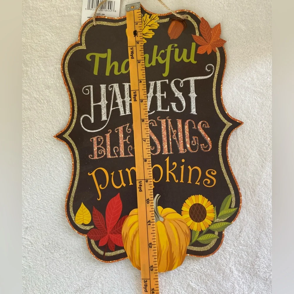 NWT Fall 3 Piece Bundle 2 Hanging Signs and 1 Shelf Sitter